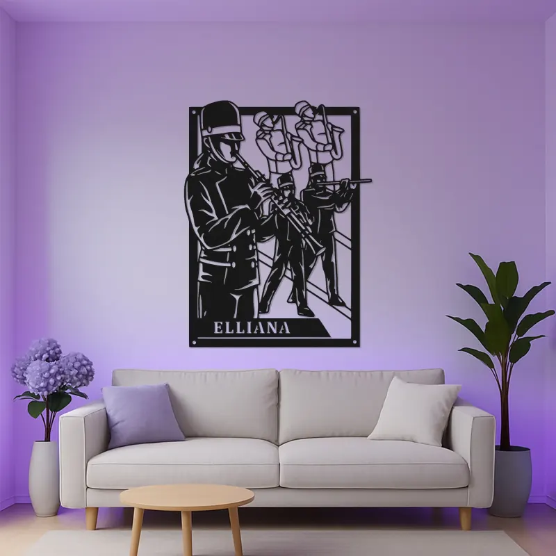 Personalized Marching Band Sign | Custom Musician LED Metal Wall Art | Band Member Gift | Music Room Decor