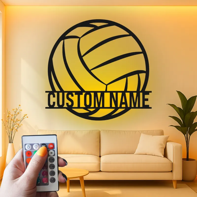 Décoration murale en métal personnalisée avec rétroéclairage LED pour les athlètes