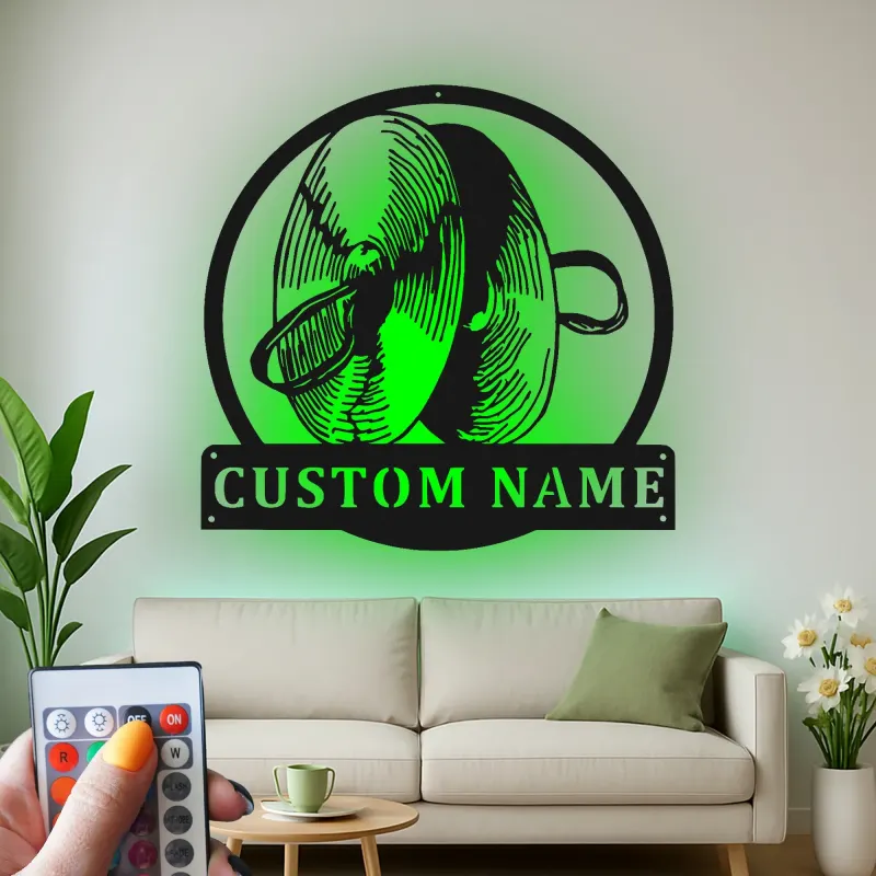 Cartel de metal LED personalizado de hélice, regalo náutico para amantes de los barcos, decoración costera