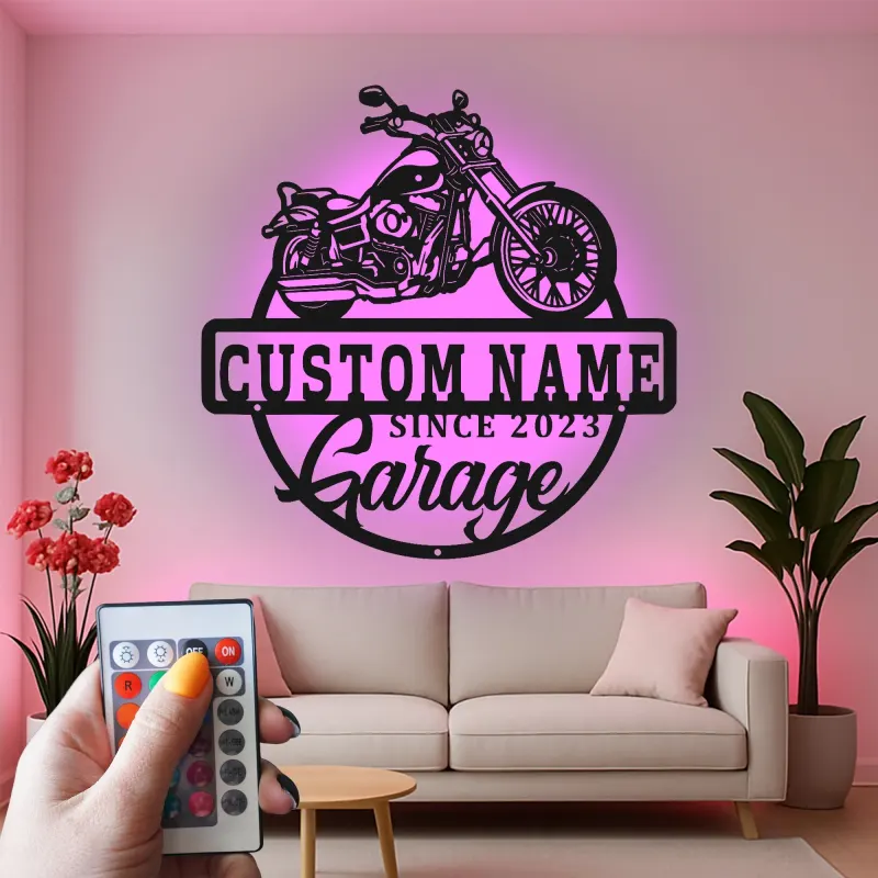 Custom LED Motorcycle Metal Sign