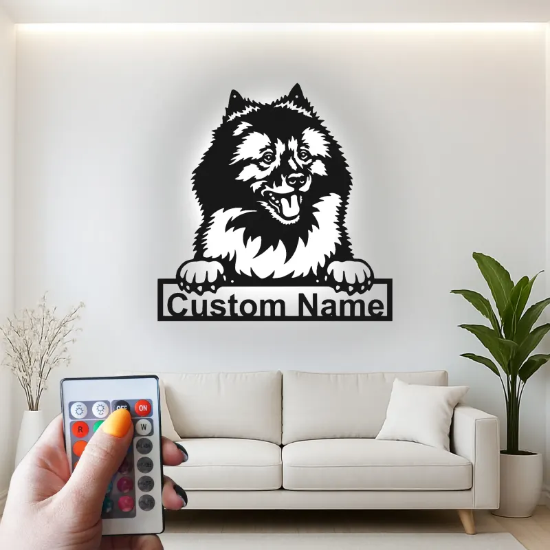 Cartel de metal LED personalizado de perro, regalo para padres de mascotas, decoración para salón para amantes de los perros