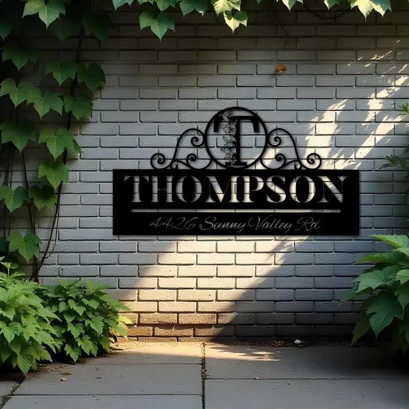 Custom Metal Monogram Letters family name Metal Address Sign House number Hanging Address Plaque Yard Sign Outdoor decor S1