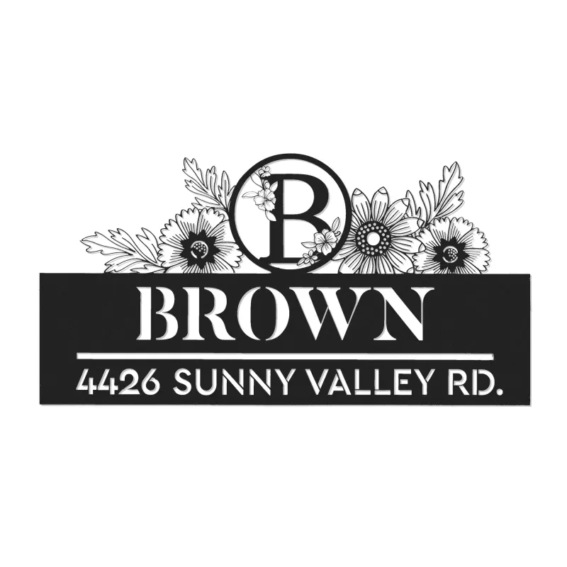 Custom Metal Monogram Letters family name Metal Address Sign House number Hanging Address Plaque Yard Sign Outdoor decor S31