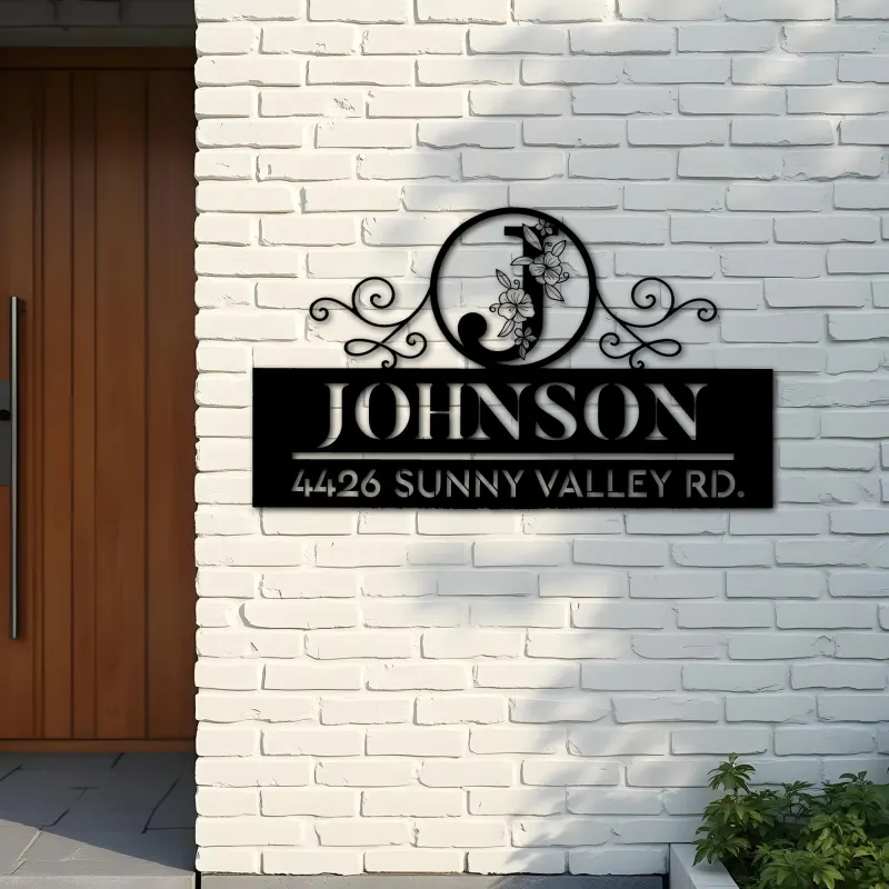 Custom Metal Monogram Letters family name Metal Address Sign House number Hanging Address Plaque Yard Sign Outdoor decor S39