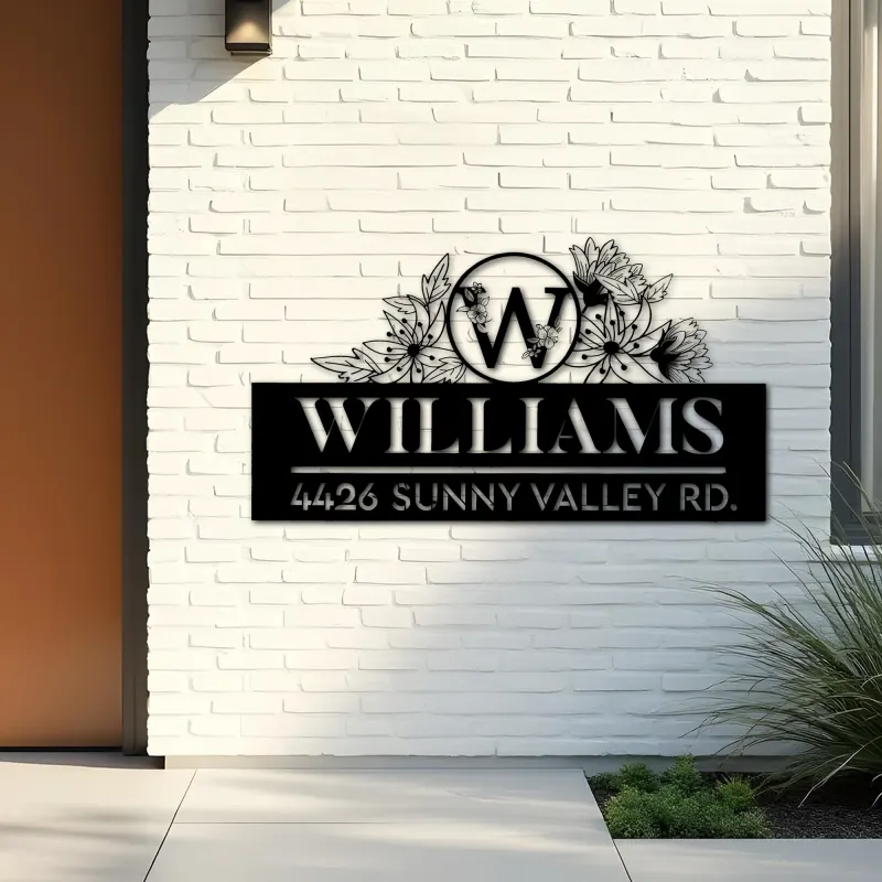 Custom Metal Monogram Letters family name Metal Address Sign House number Hanging Address Plaque Yard Sign Outdoor decor S29