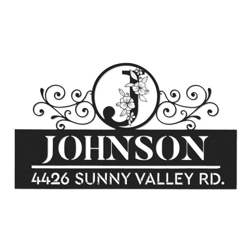 Custom Metal Monogram Letters family name Metal Address Sign House number Hanging Address Plaque Yard Sign Outdoor decor S37