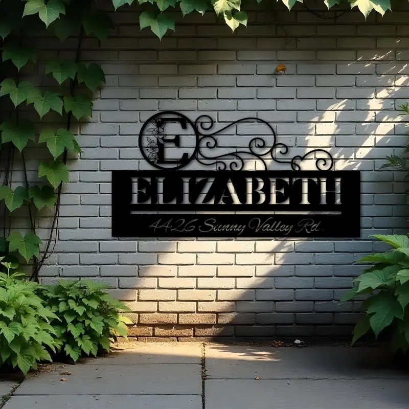 Custom Metal Monogram Letters family name Metal Address Sign House number Hanging Address Plaque Yard Sign Outdoor decor S14