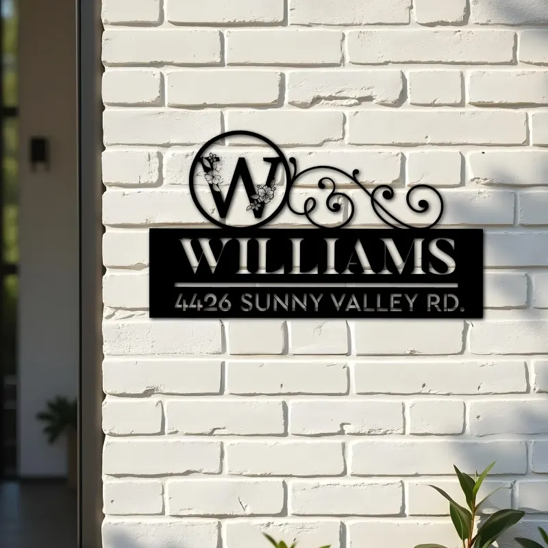 Custom Metal Monogram Letters family name Metal Address Sign House number Hanging Address Plaque Yard Sign Outdoor decor S22