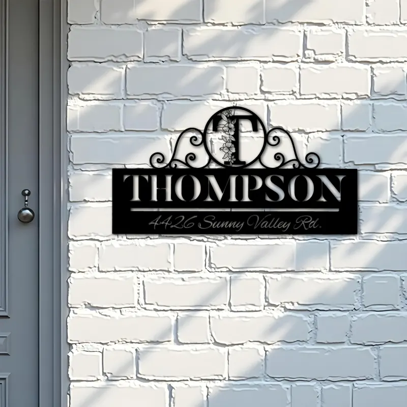 Custom Metal Monogram Letters family name Metal Address Sign House number Hanging Address Plaque Yard Sign Outdoor decor S1