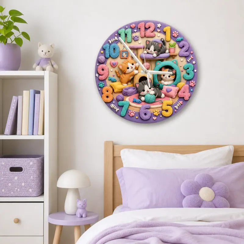 Pastel Cat Theme Nursery Decor