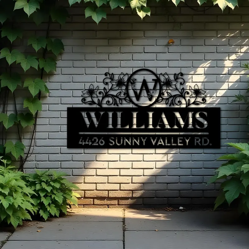 Custom Metal Monogram Letters family name Metal Address Sign House number Hanging Address Plaque Yard Sign Outdoor decor S30