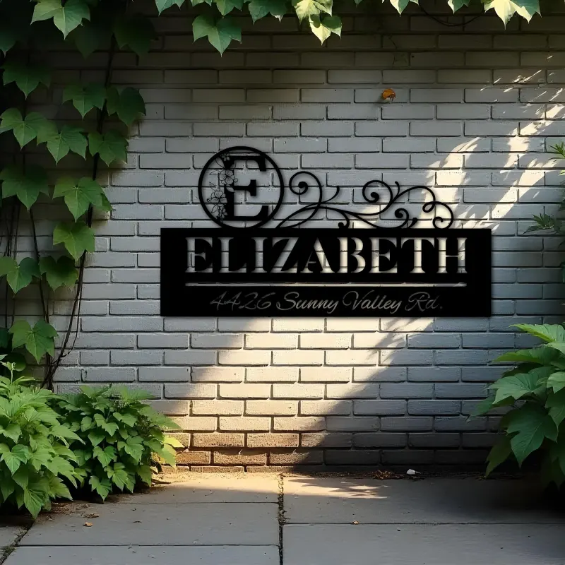 Custom Metal Monogram Letters family name Metal Address Sign House number Hanging Address Plaque Yard Sign Outdoor decor S17