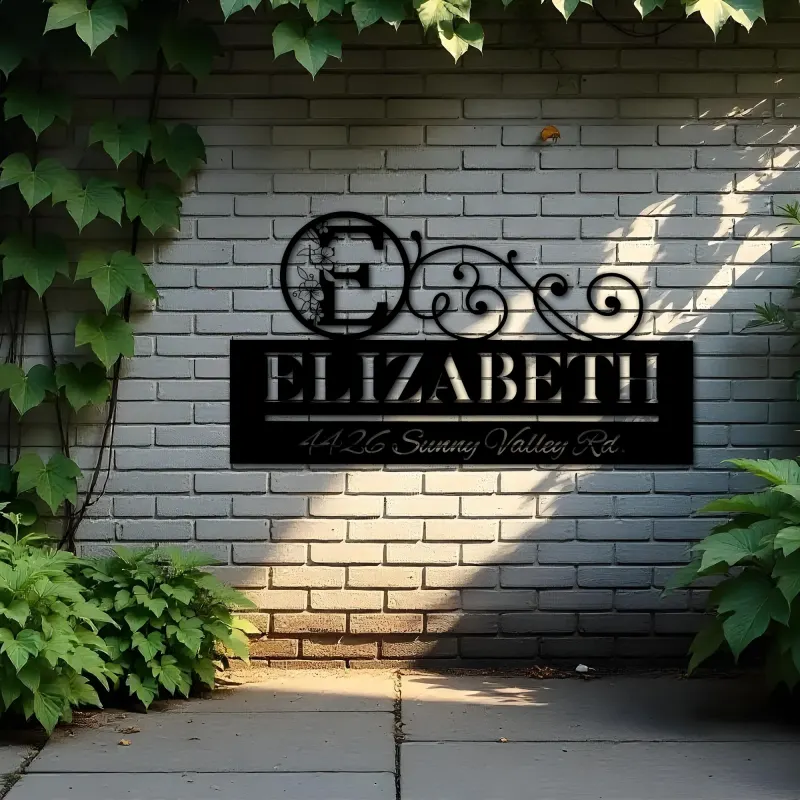 Custom Metal Monogram Letters family name Metal Address Sign House number Hanging Address Plaque Yard Sign Outdoor decor S15