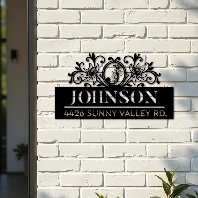 Custom Metal Monogram Letters family name Metal Address Sign House number Hanging Address Plaque Yard Sign Outdoor decor S26