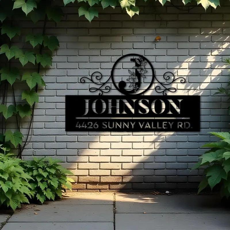 Custom Metal Monogram Letters family name Metal Address Sign House number Hanging Address Plaque Yard Sign Outdoor decor S39