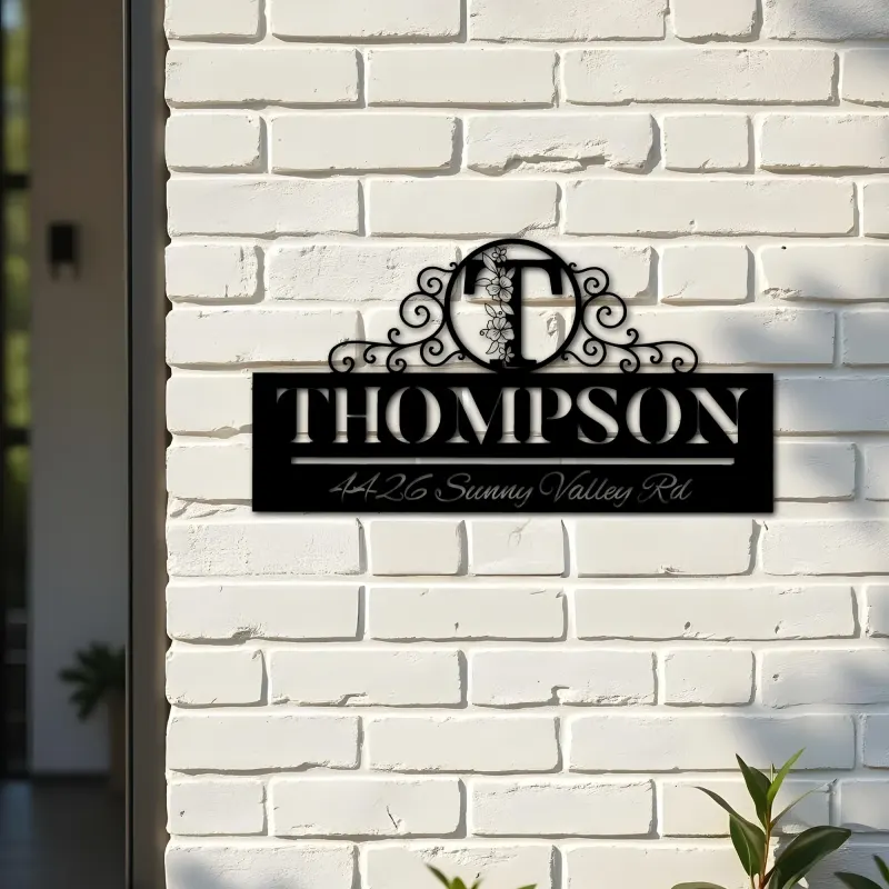 Custom Metal Monogram Letters family name Metal Address Sign House number Hanging Address Plaque Yard Sign Outdoor decor S4