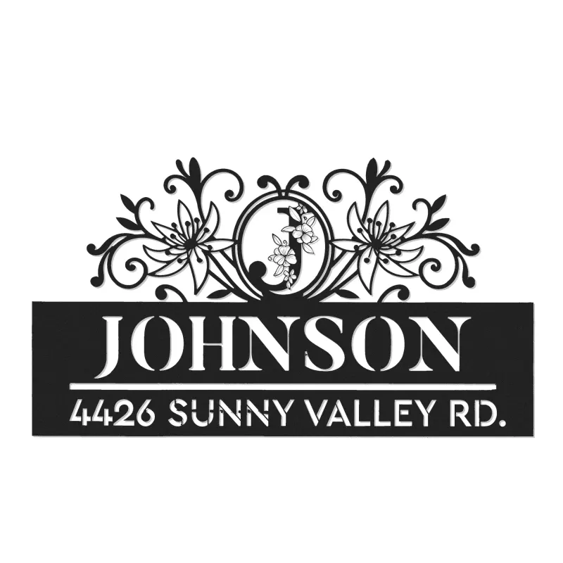 Custom Metal Monogram Letters family name Metal Address Sign House number Hanging Address Plaque Yard Sign Outdoor decor S26