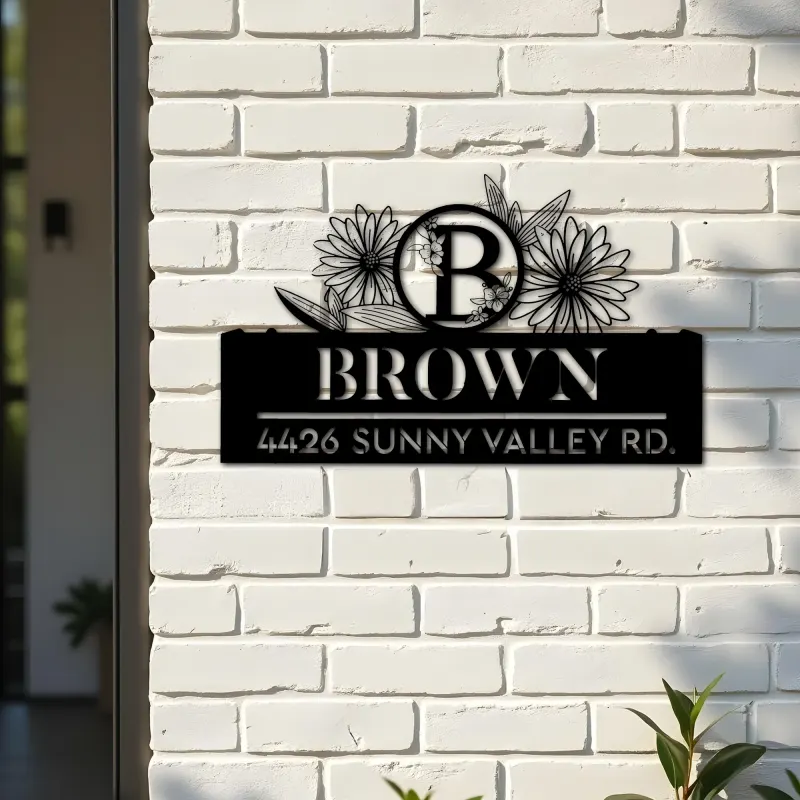 Custom Metal Monogram Letters family name Metal Address Sign House number Hanging Address Plaque Yard Sign Outdoor decor S33