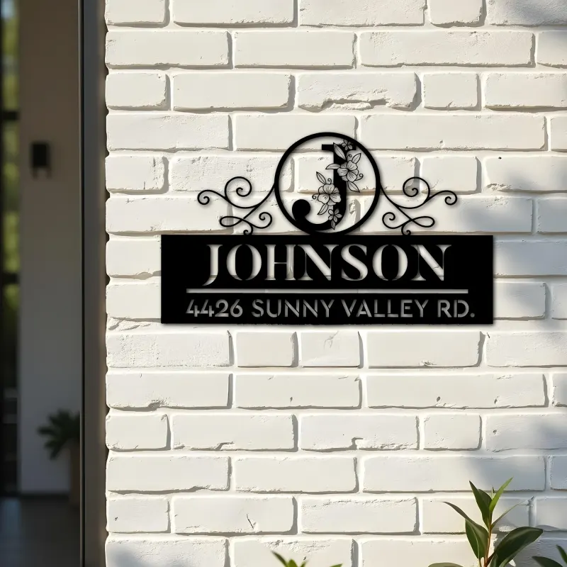 Custom Metal Monogram Letters family name Metal Address Sign House number Hanging Address Plaque Yard Sign Outdoor decor S39