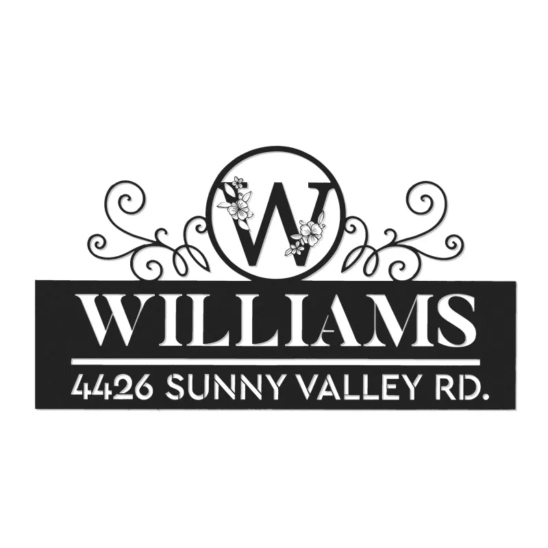 Custom Metal Monogram Letters family name Metal Address Sign House number Hanging Address Plaque Yard Sign Outdoor decor S41