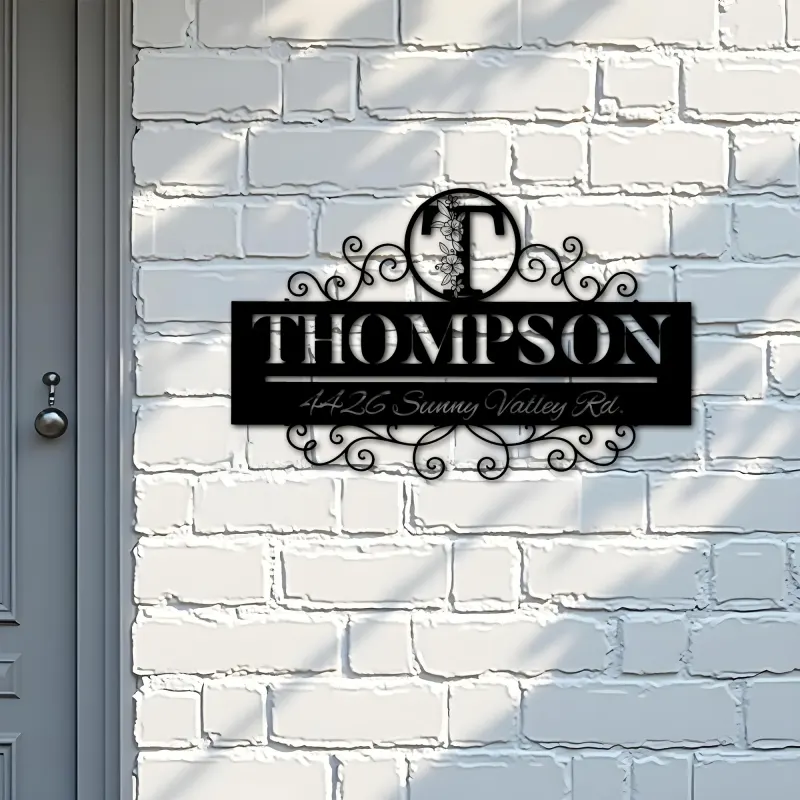 Custom Metal Monogram Letters family name Metal Address Sign House number Hanging Address Plaque Yard Sign Outdoor decor S10