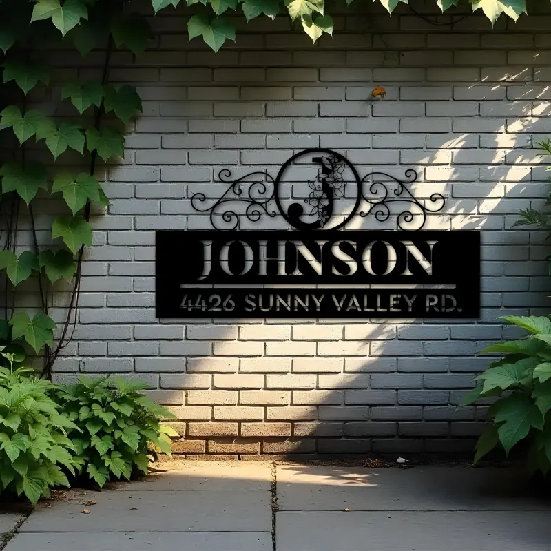 Custom Metal Monogram Letters family name Metal Address Sign House number Hanging Address Plaque Yard Sign Outdoor decor S45