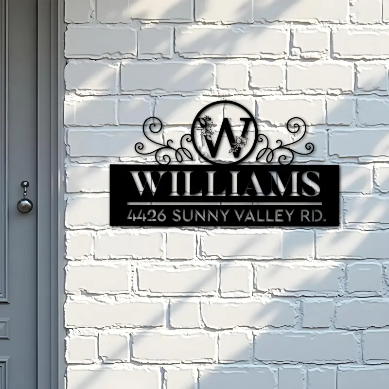 Custom Metal Monogram Letters family name Metal Address Sign House number Hanging Address Plaque Yard Sign Outdoor decor S41