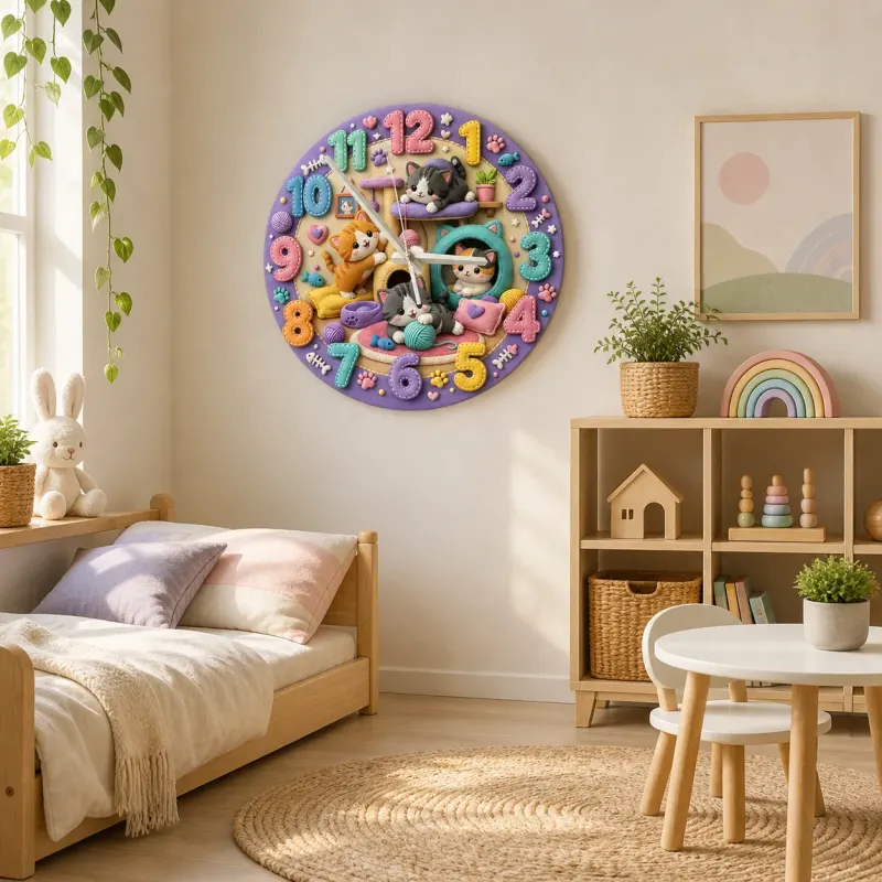 Pastel Cat Theme Nursery Decor