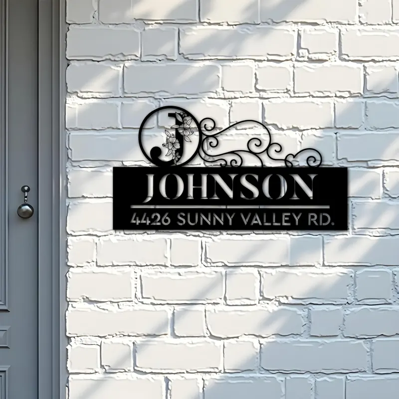 Custom Metal Monogram Letters family name Metal Address Sign House number Hanging Address Plaque Yard Sign Outdoor decor S20