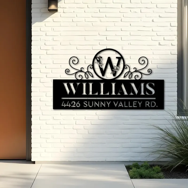 Custom Metal Monogram Letters family name Metal Address Sign House number Hanging Address Plaque Yard Sign Outdoor decor S41