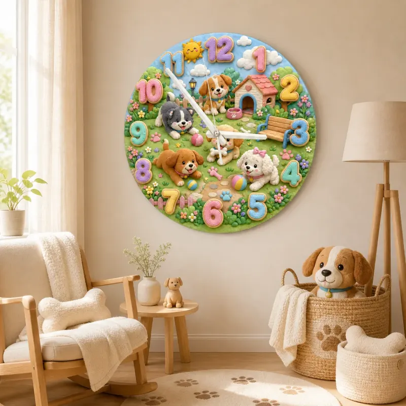 Pastel Dog Theme Nursery Decor
