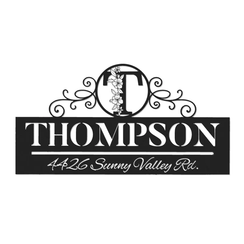 Custom Metal Monogram Letters family name Metal Address Sign House number Hanging Address Plaque Yard Sign Outdoor decor S2