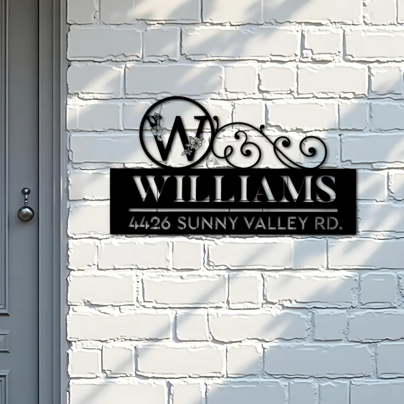 Custom Metal Monogram Letters family name Metal Address Sign House number Hanging Address Plaque Yard Sign Outdoor decor S22