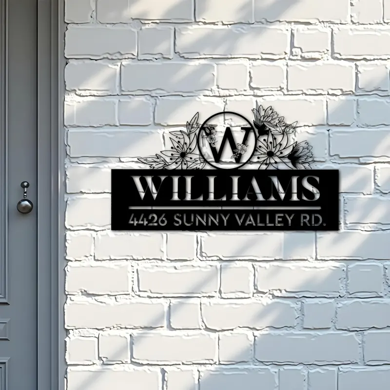 Custom Metal Monogram Letters family name Metal Address Sign House number Hanging Address Plaque Yard Sign Outdoor decor S29