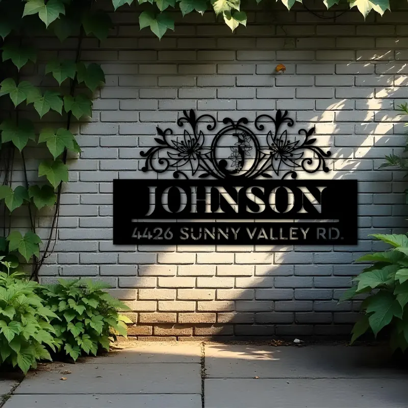 Custom Metal Monogram Letters family name Metal Address Sign House number Hanging Address Plaque Yard Sign Outdoor decor S26
