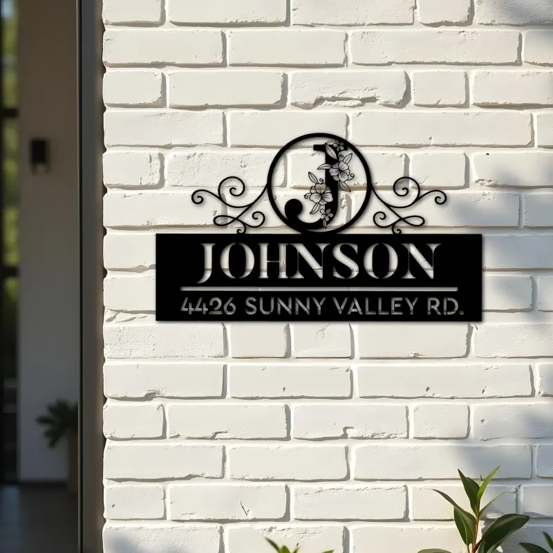 Custom Metal Monogram Letters family name Metal Address Sign House number Hanging Address Plaque Yard Sign Outdoor decor S40