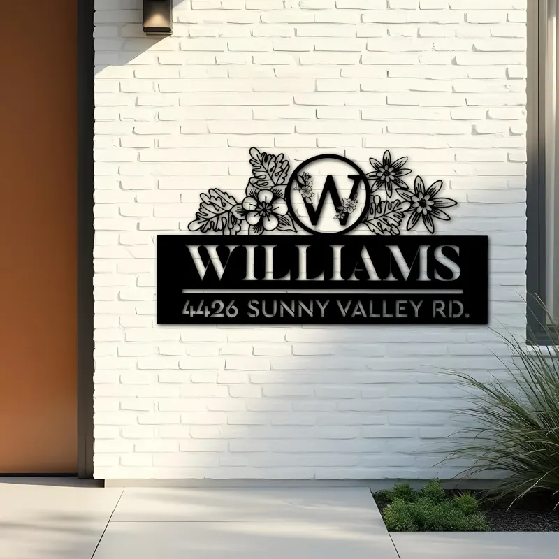 Custom Metal Monogram Letters family name Metal Address Sign House number Hanging Address Plaque Yard Sign Outdoor decor S28