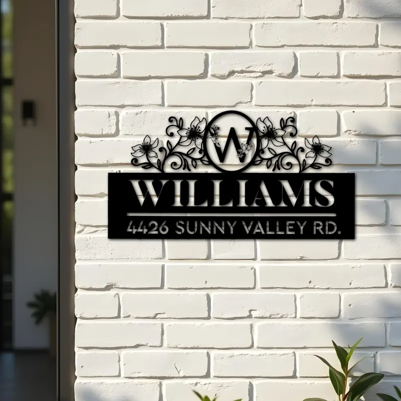 Custom Metal Monogram Letters family name Metal Address Sign House number Hanging Address Plaque Yard Sign Outdoor decor S30