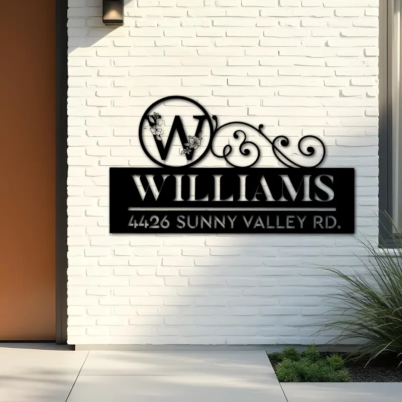 Custom Metal Monogram Letters family name Metal Address Sign House number Hanging Address Plaque Yard Sign Outdoor decor S22