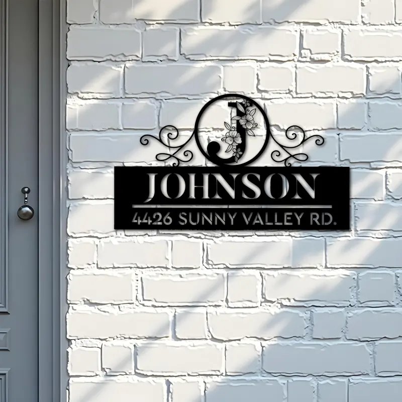 Custom Metal Monogram Letters family name Metal Address Sign House number Hanging Address Plaque Yard Sign Outdoor decor S39