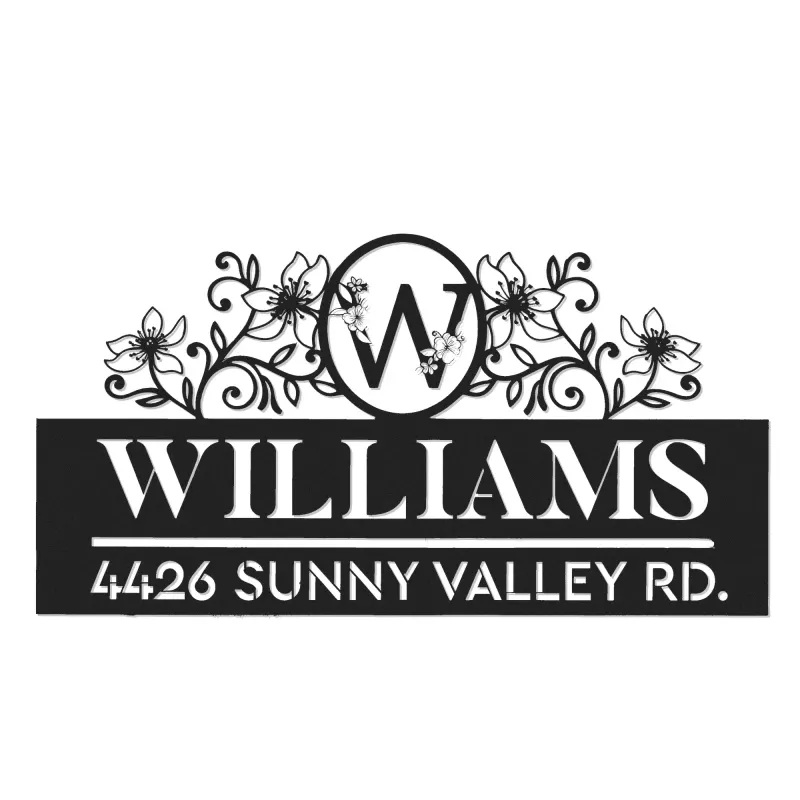 Custom Metal Monogram Letters family name Metal Address Sign House number Hanging Address Plaque Yard Sign Outdoor decor S30