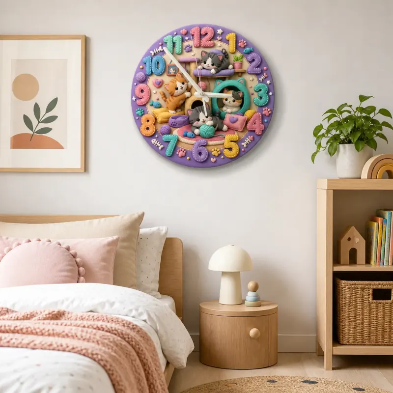 Pastel Cat Theme Nursery Decor