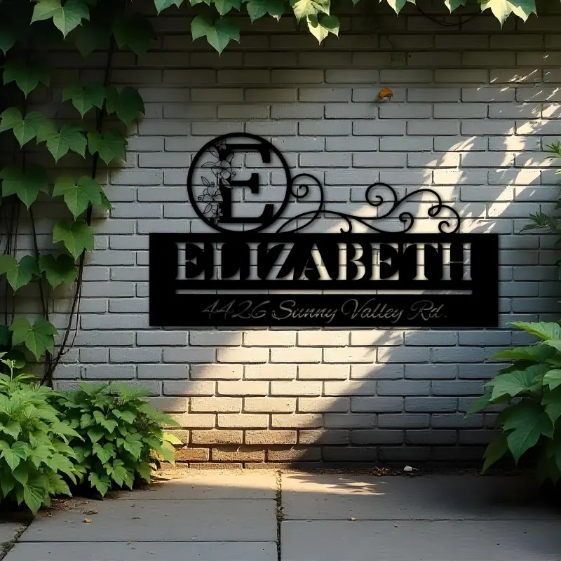 Custom Metal Monogram Letters family name Metal Address Sign House number Hanging Address Plaque Yard Sign Outdoor decor S18