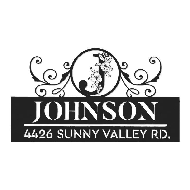 Custom Metal Monogram Letters family name Metal Address Sign House number Hanging Address Plaque Yard Sign Outdoor decor S38