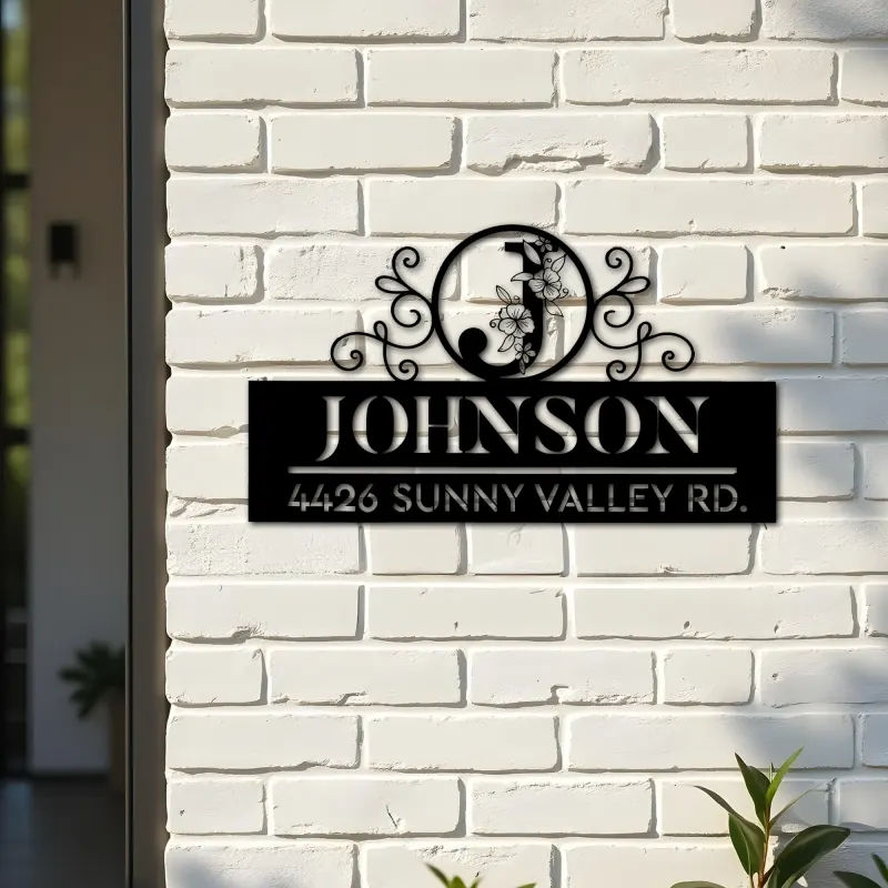 Custom Metal Monogram Letters family name Metal Address Sign House number Hanging Address Plaque Yard Sign Outdoor decor S47