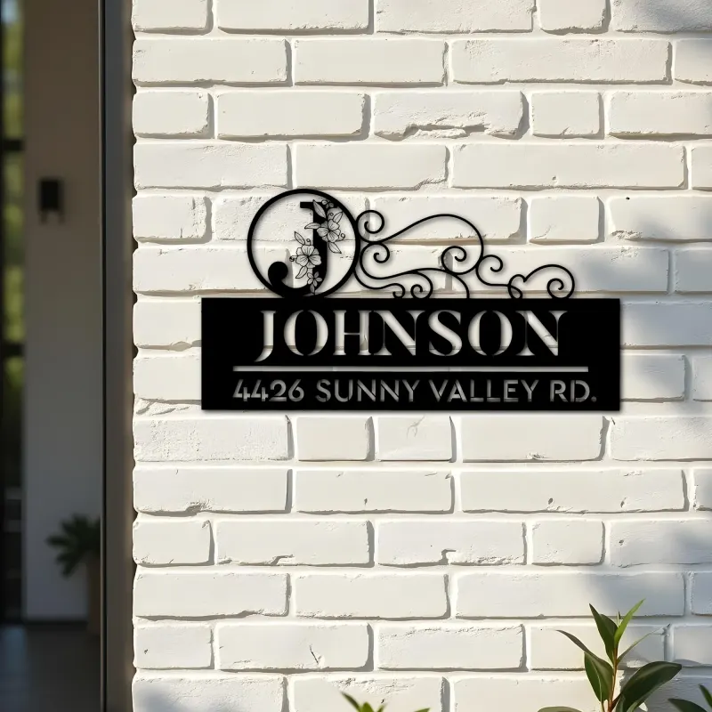 Custom Metal Monogram Letters family name Metal Address Sign House number Hanging Address Plaque Yard Sign Outdoor decor S20