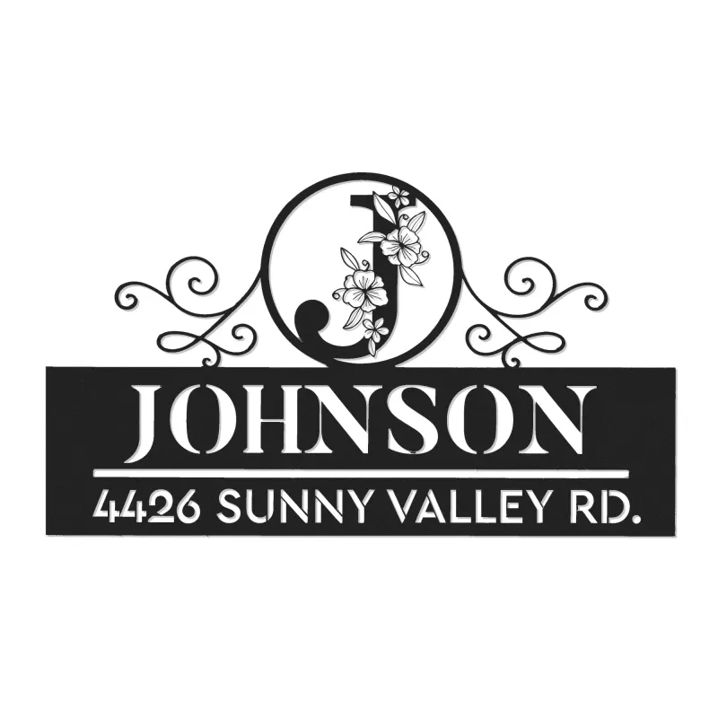 Custom Metal Monogram Letters family name Metal Address Sign House number Hanging Address Plaque Yard Sign Outdoor decor S40