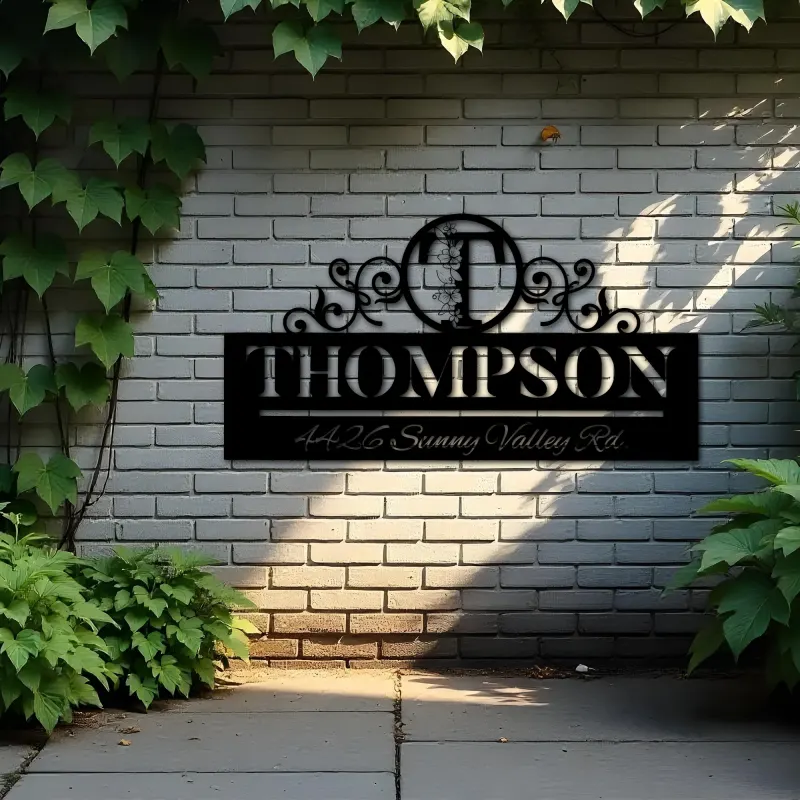 Custom Metal Monogram Letters family name Metal Address Sign House number Hanging Address Plaque Yard Sign Outdoor decor S7