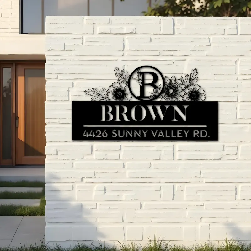 Custom Metal Monogram Letters family name Metal Address Sign House number Hanging Address Plaque Yard Sign Outdoor decor S31