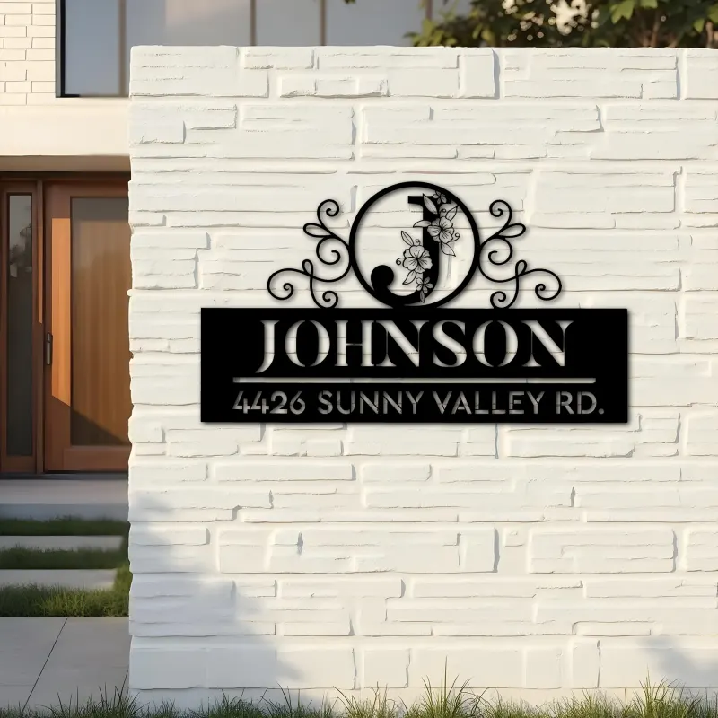 Custom Metal Monogram Letters family name Metal Address Sign House number Hanging Address Plaque Yard Sign Outdoor decor S47